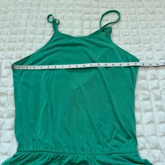 Sweaty Betty Small Green Open Back Racer Halter Jumpsuit ~ Athleisure Casual - Picture 7 of 11
